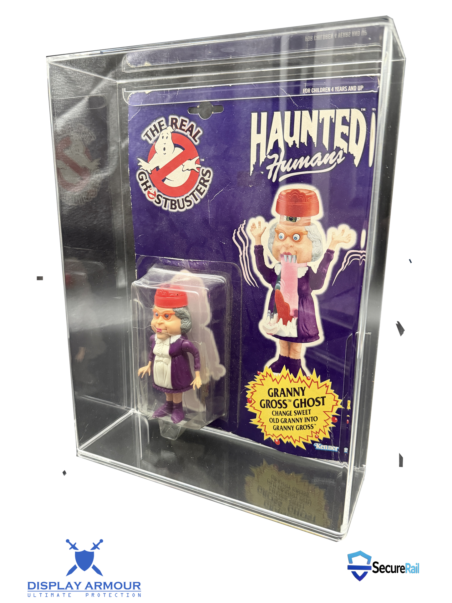Action figure in packaging with 'Ghostbusters' branding