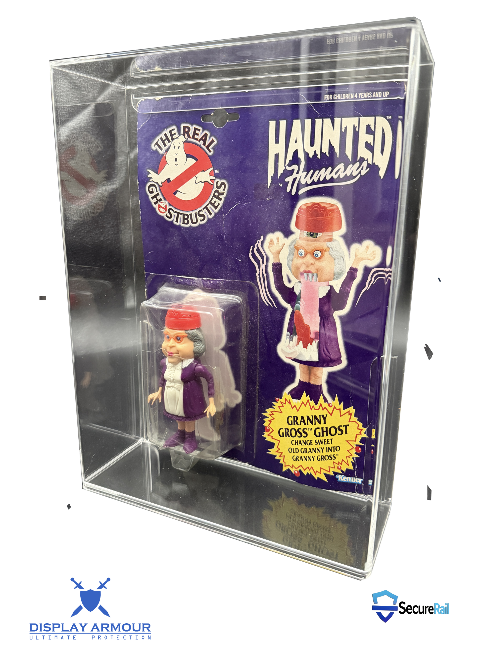 Action figure in packaging with 'Ghostbusters' branding