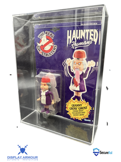 Action figure in packaging with 'Ghostbusters' branding