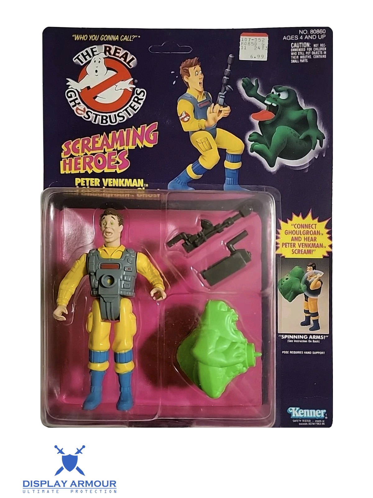 Screaming Heroes Peter Venkman mint-on-card vintage Kenner Ghostbusters figure