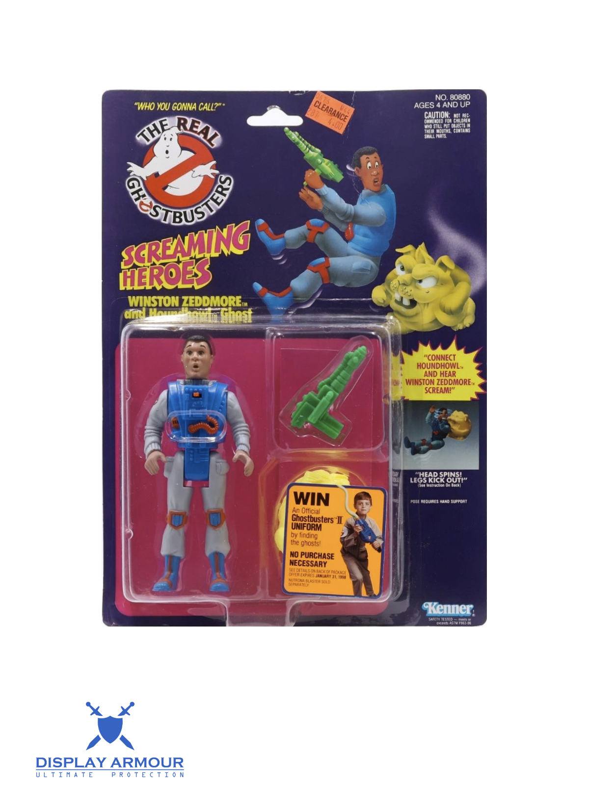 Screaming Heroes Winston mint-on-card vintage Kenner Ghostbusters figure