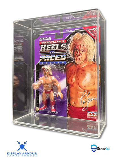 Heels & Faces deep bubble acrylic display case side angle for Zombie Sailor Toys figure.
