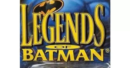 Logo for 'Legends of Batman' with a bat emblem on a blue background