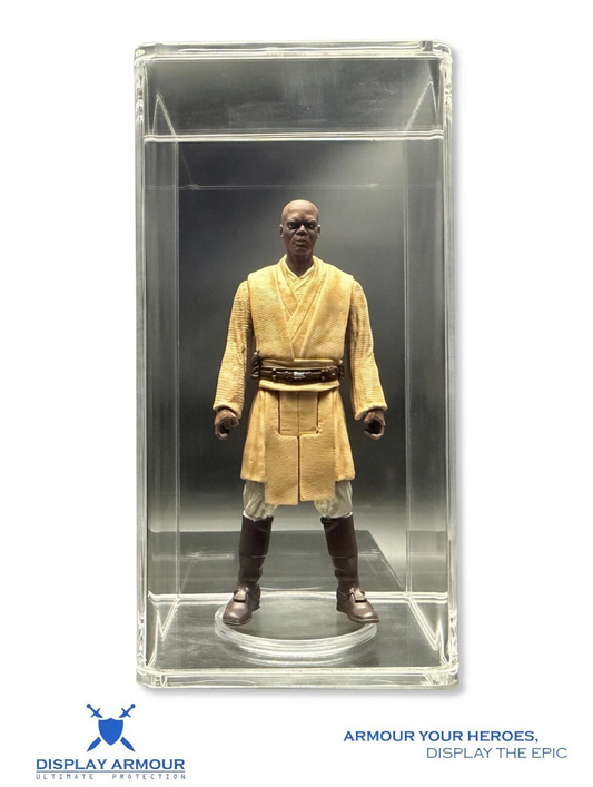 Star Wars loose action figure acrylic display case front view