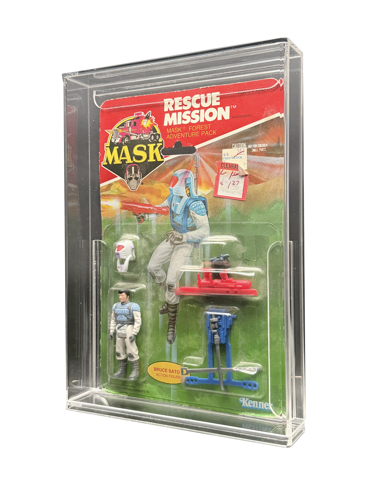 Kenner M.A.S.K. action figure in Display Armour acrylic display case