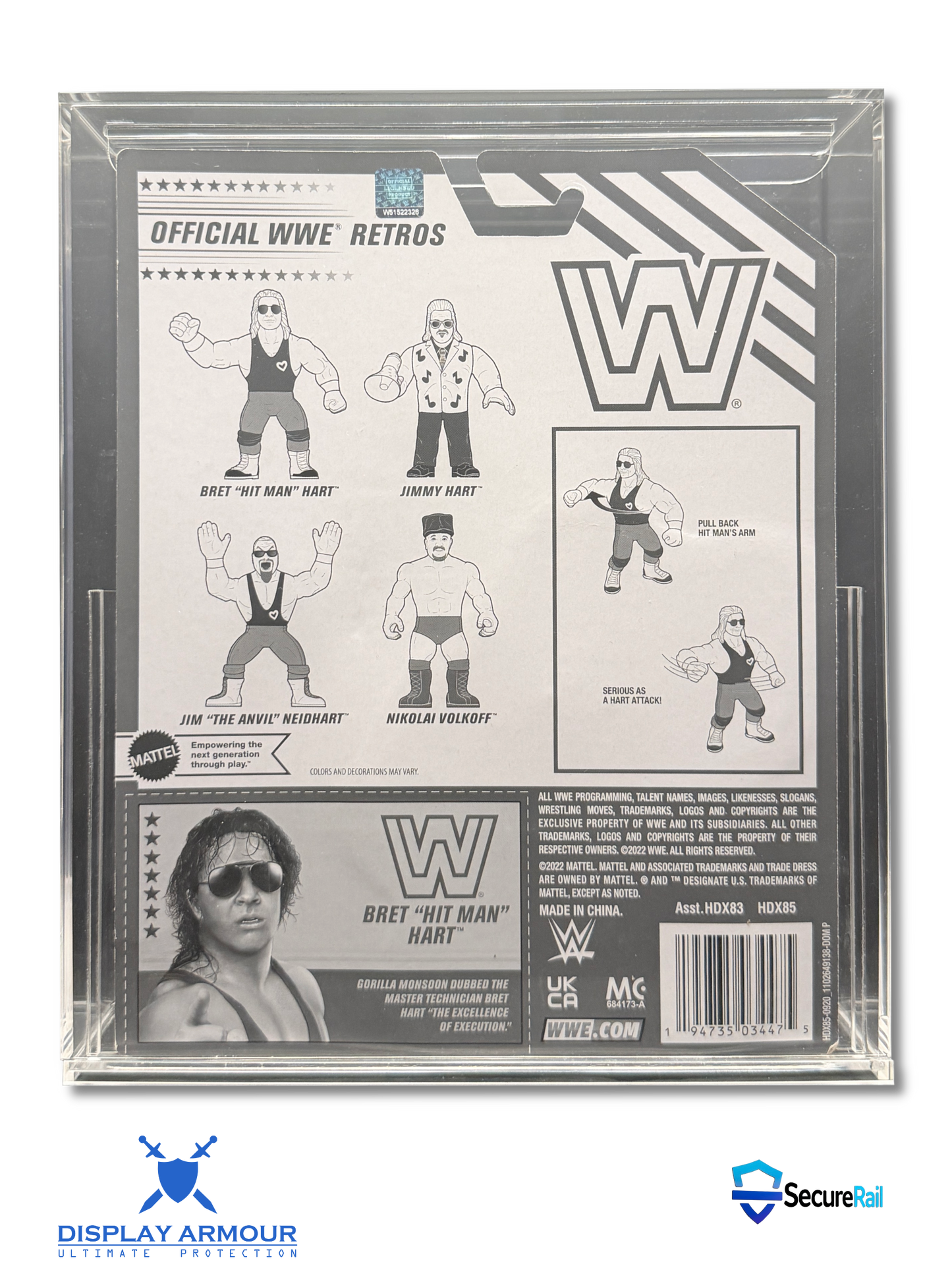WWE Mattel Retro Deep Bubble MOC Action Figure Display Case – UV Acrylic Protector