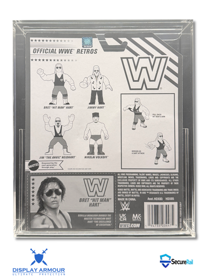 WWE Mattel Retro Deep Bubble MOC Action Figure Display Case – UV Acrylic Protector