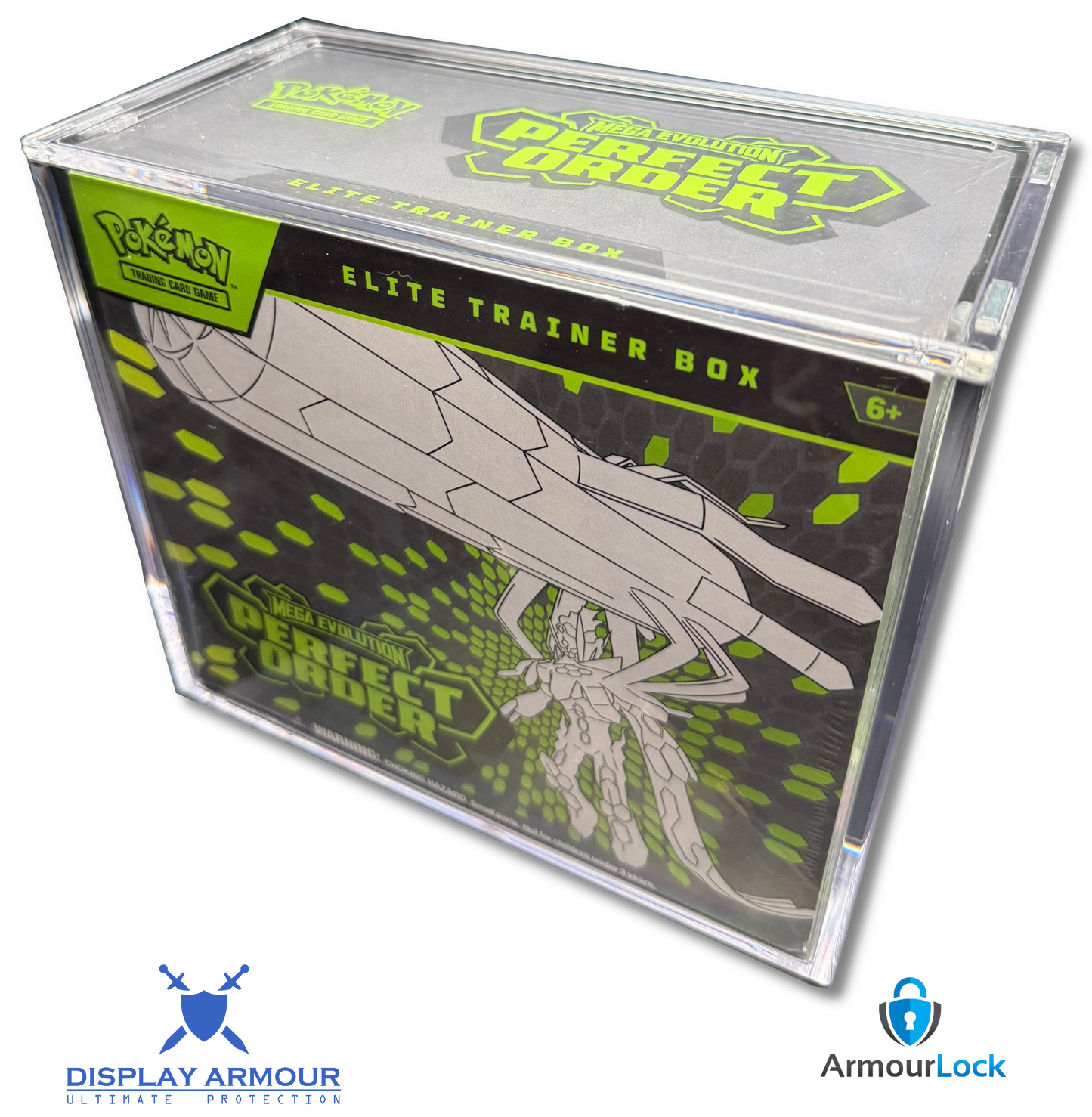 Pokémon Elite Trainer Box acrylic display case top angle view