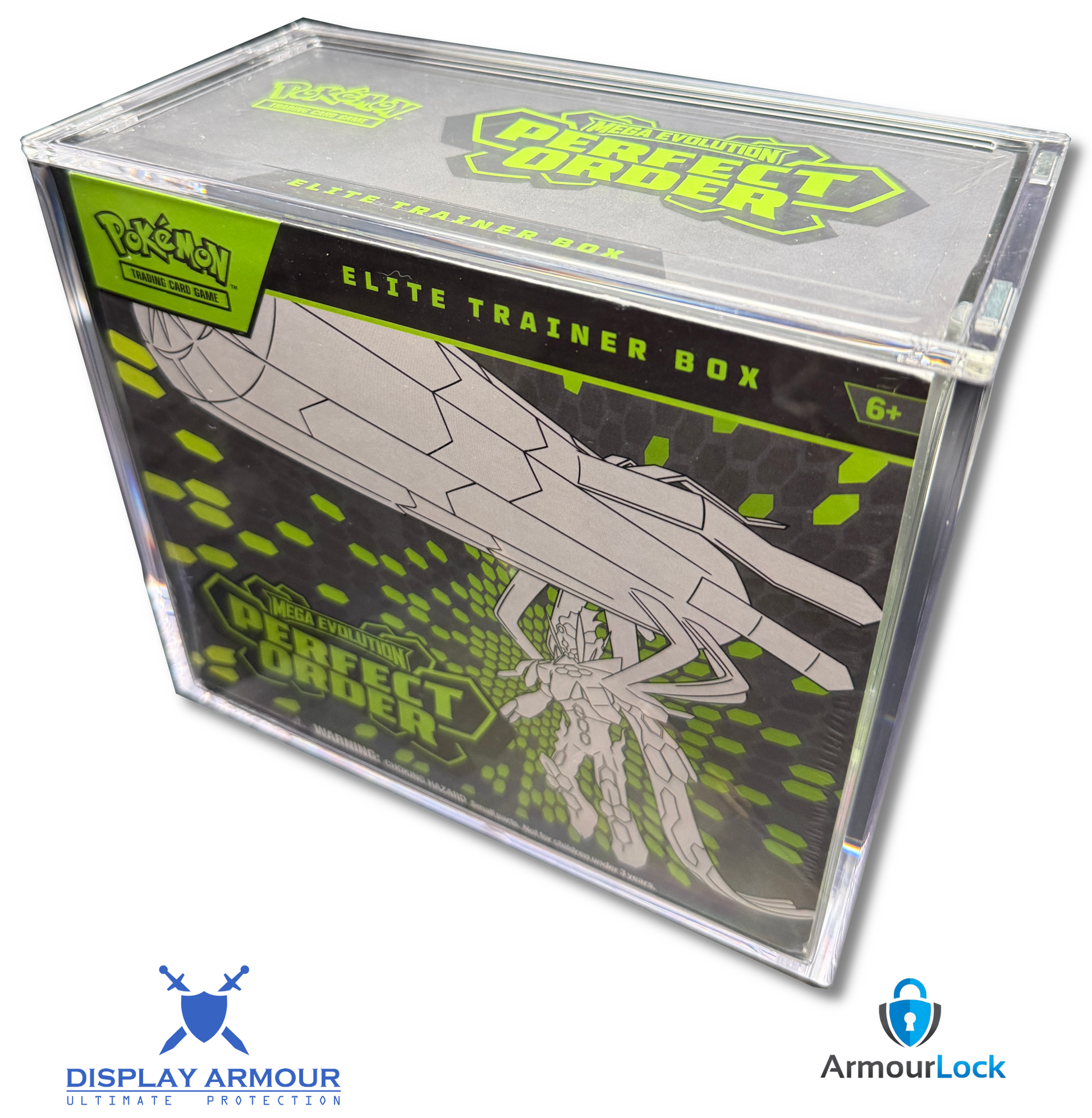 Pokémon Elite Trainer Box acrylic display case top angle view