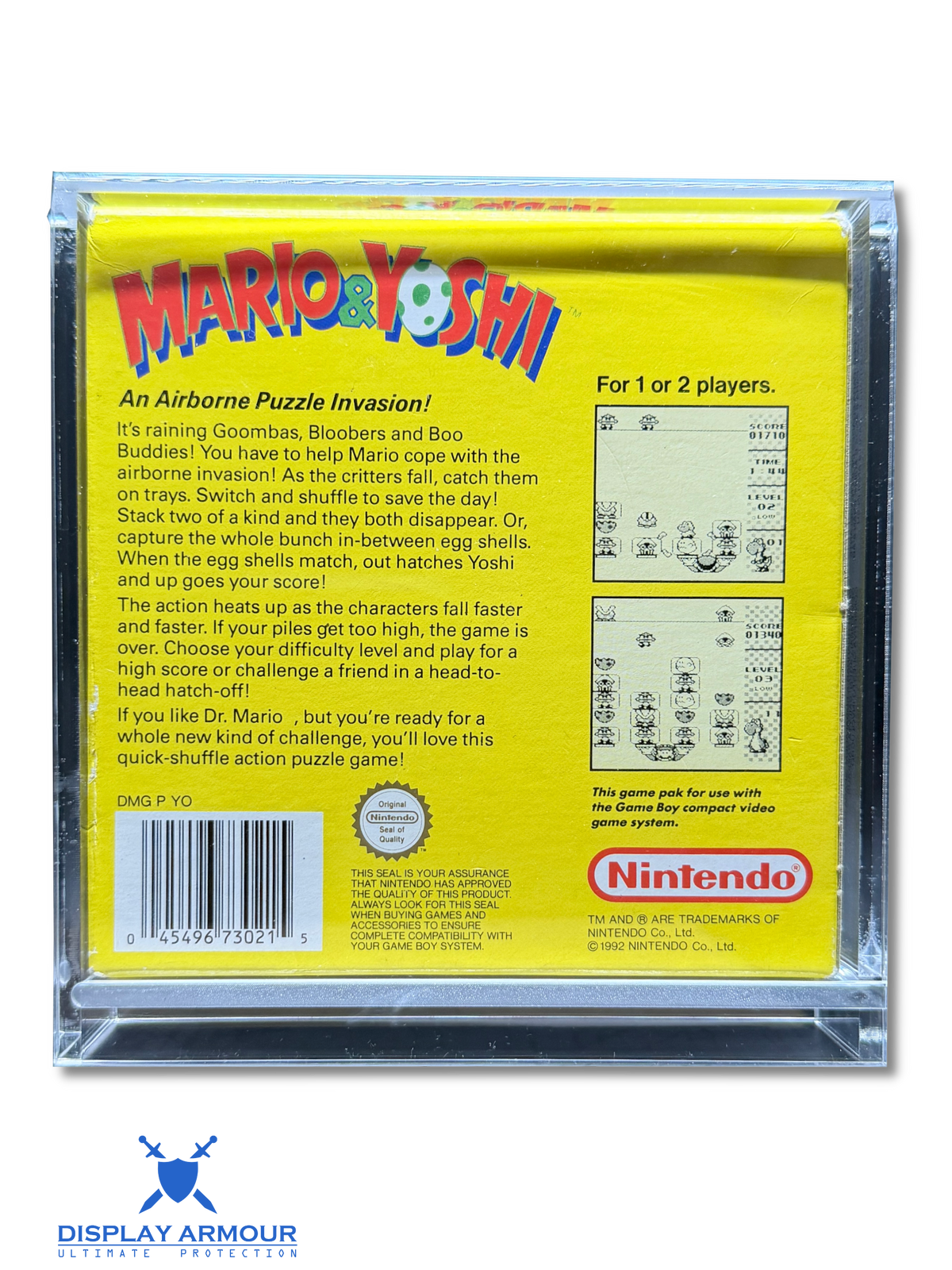 Game Boy Acrylic Display Case for Boxed Nintendo Games