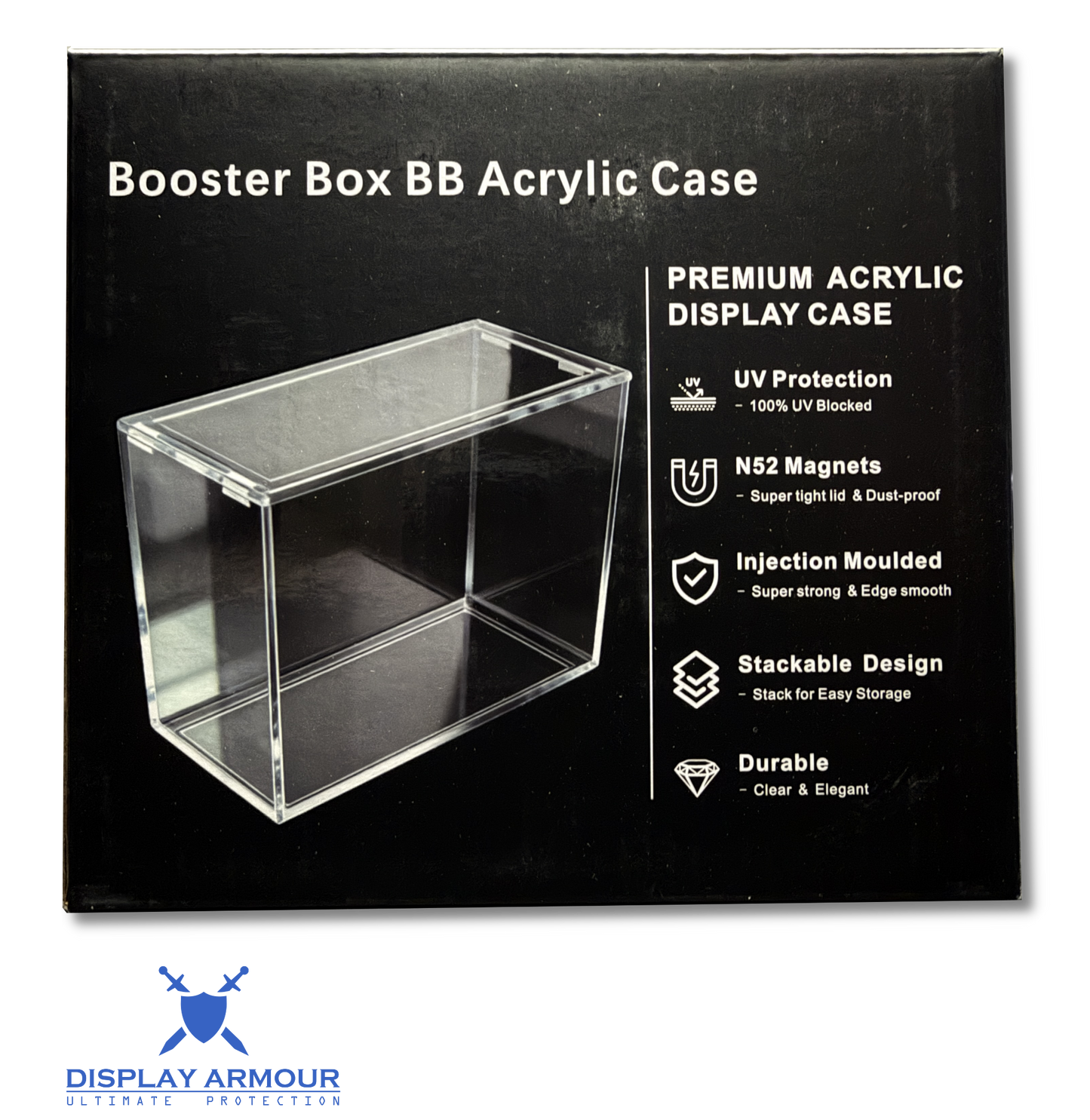 Pokémon booster box acrylic display case product image.