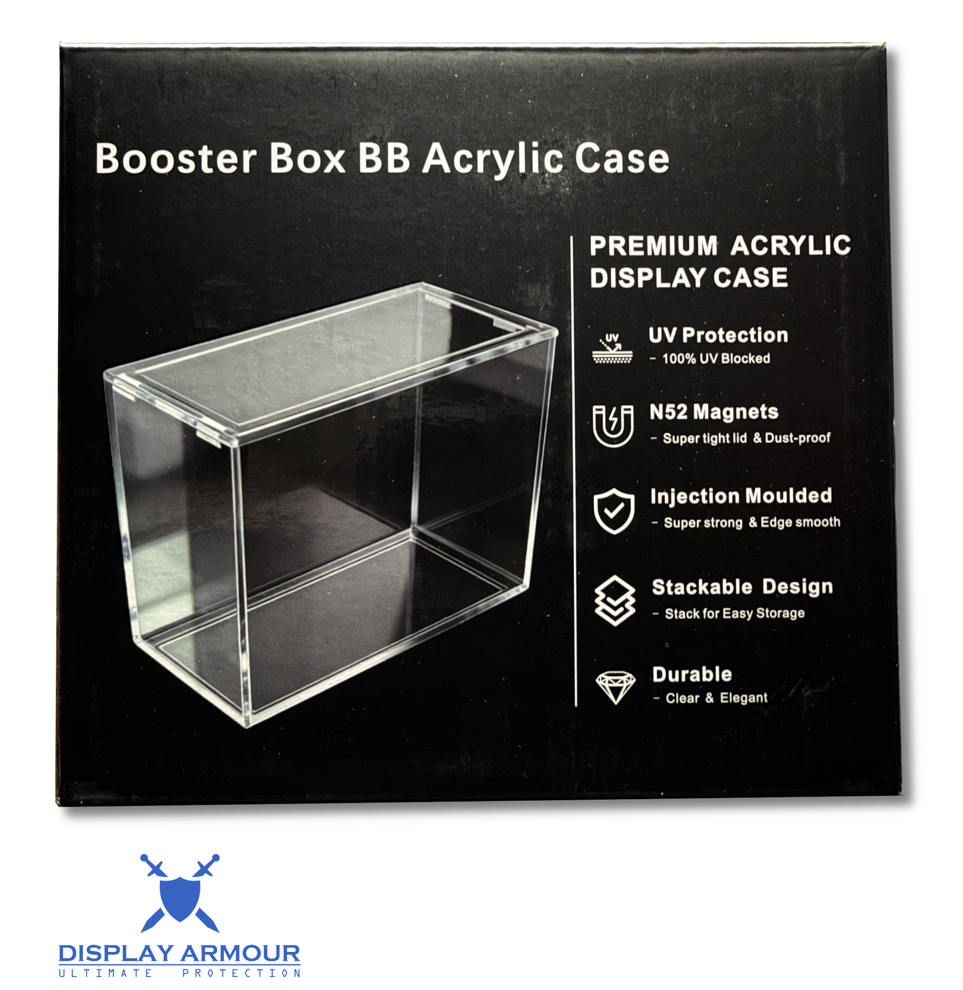 Pokémon booster box acrylic display case product image.