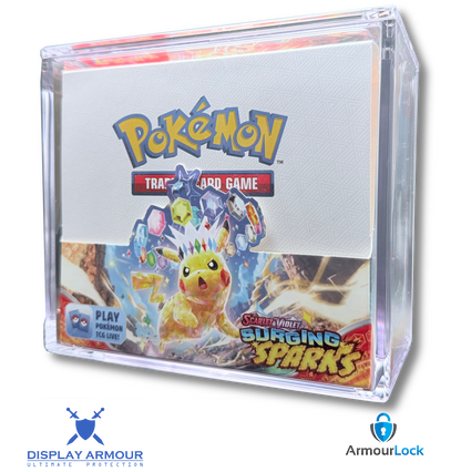 Pokémon booster box acrylic display case front side view