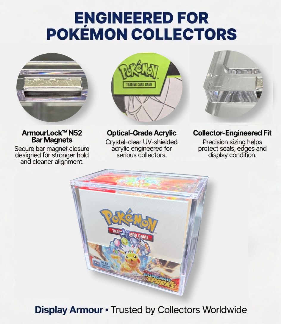 pokemon booster box display Pokémon Booster Box Acrylic Display Case – Fits All Pokémon Booster Boxes