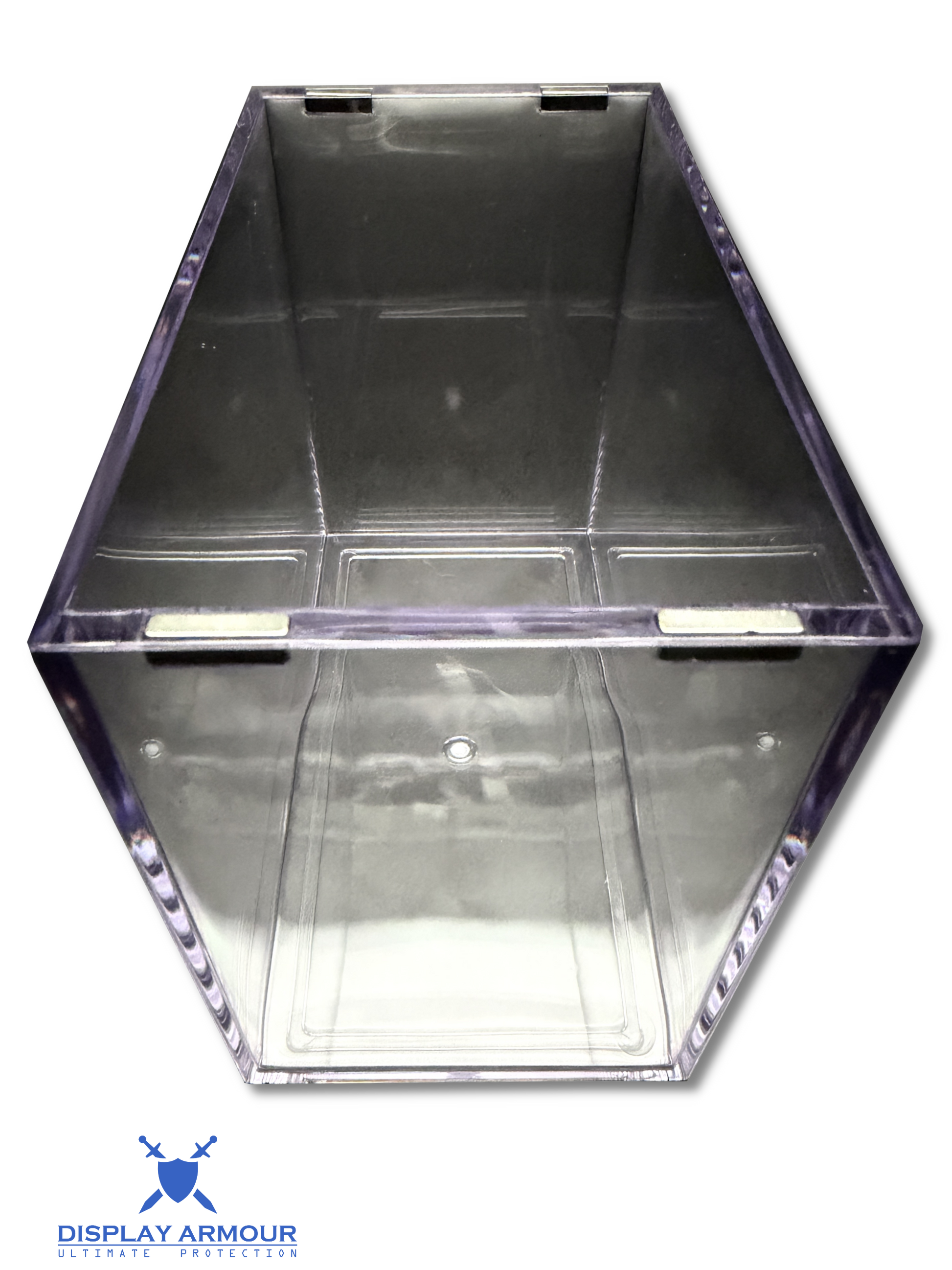 Pokémon Elite Trainer Box booster box acrylic case with lid open.