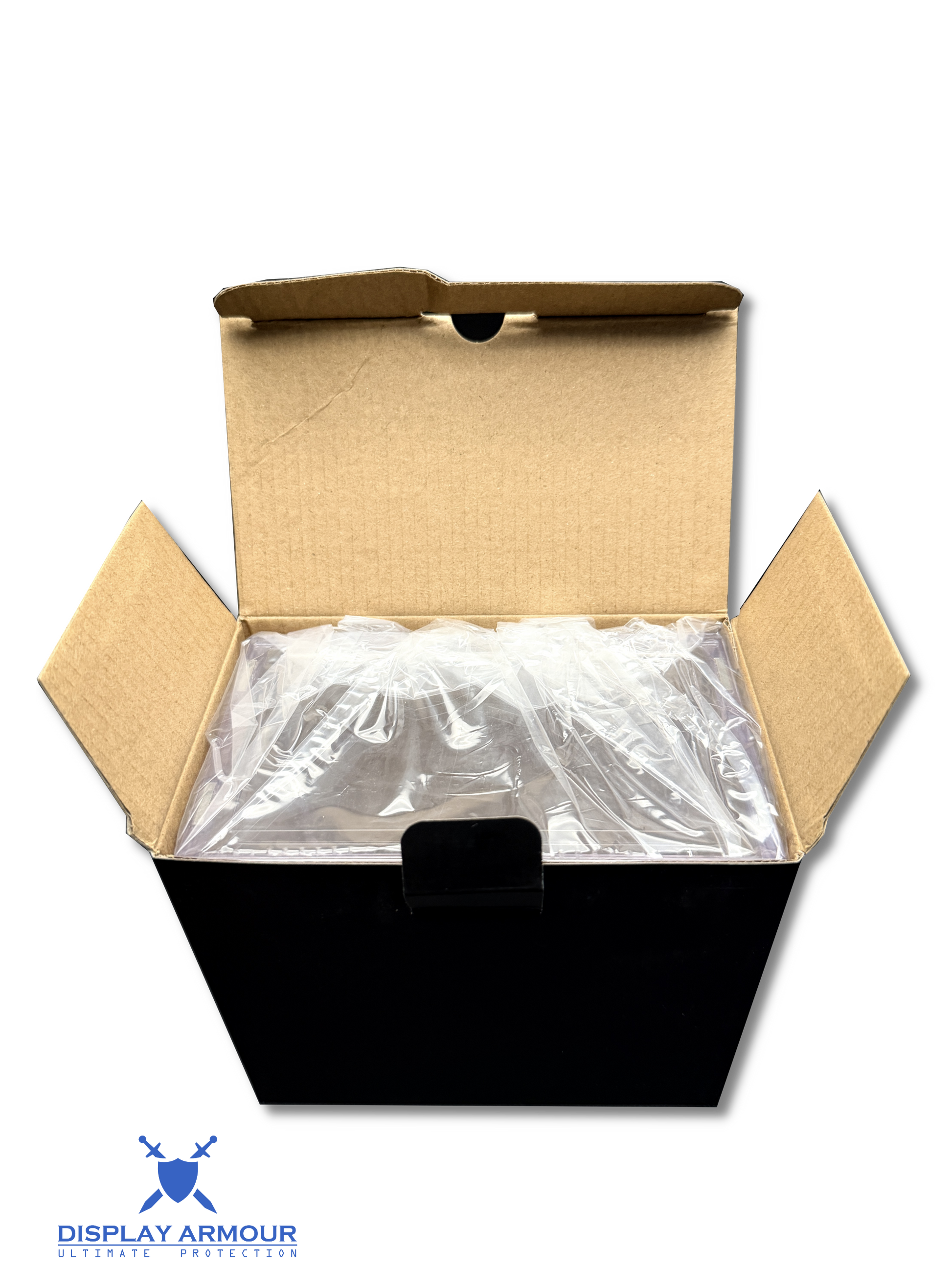 Pokémon Elite Trainer Box booster box acrylic case open with contents inside.