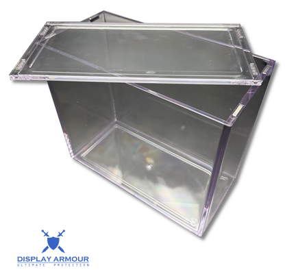 Pokémon Elite Trainer Box acrylic display case side open angle.