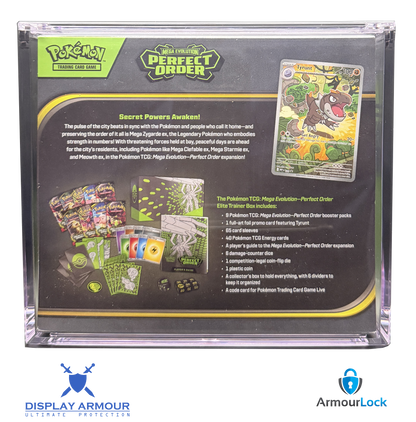 Pokémon booster box acrylic display case rear view.