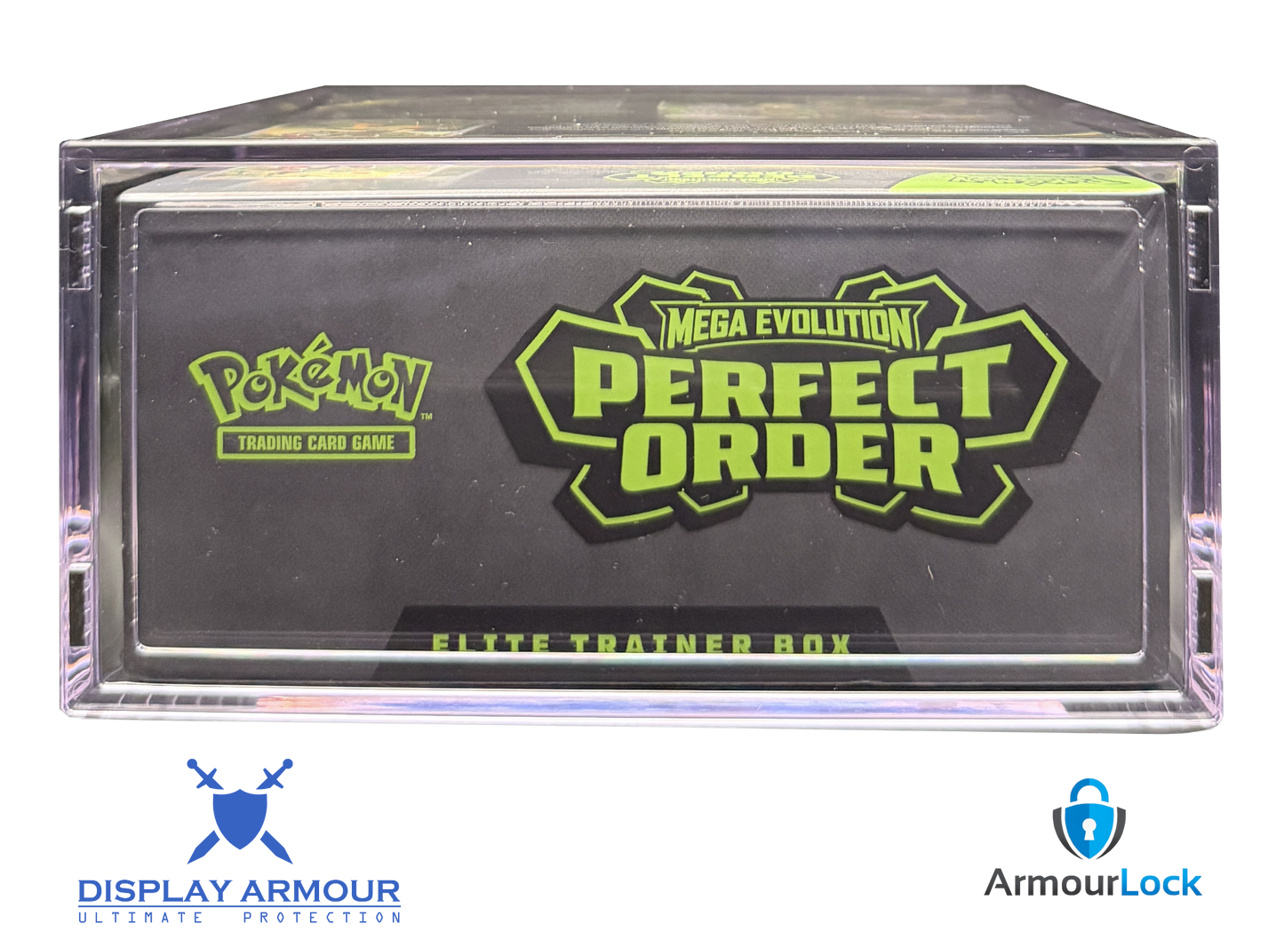 Pokémon booster box acrylic display case top view.