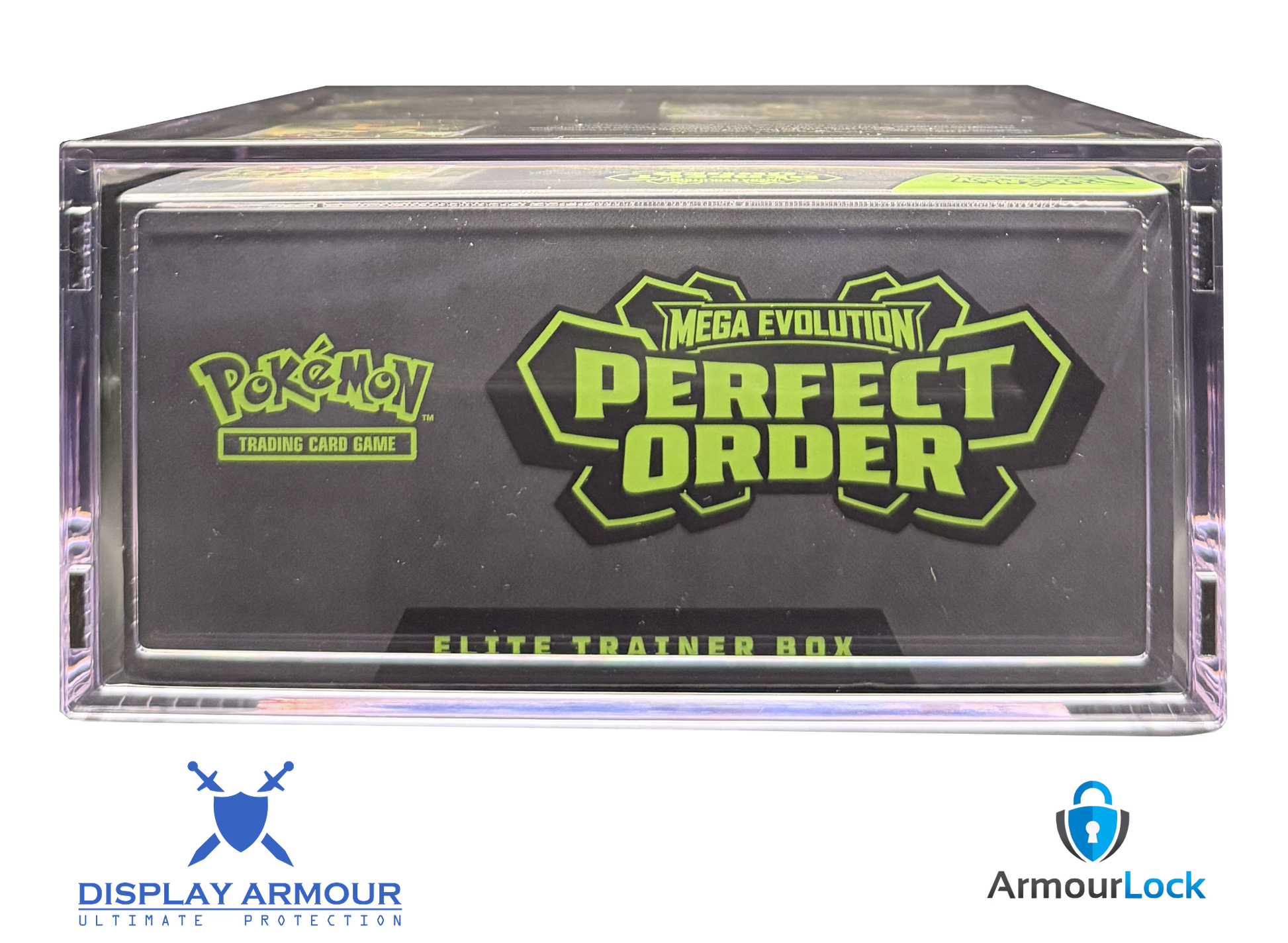 Pokémon booster box acrylic display case top view.