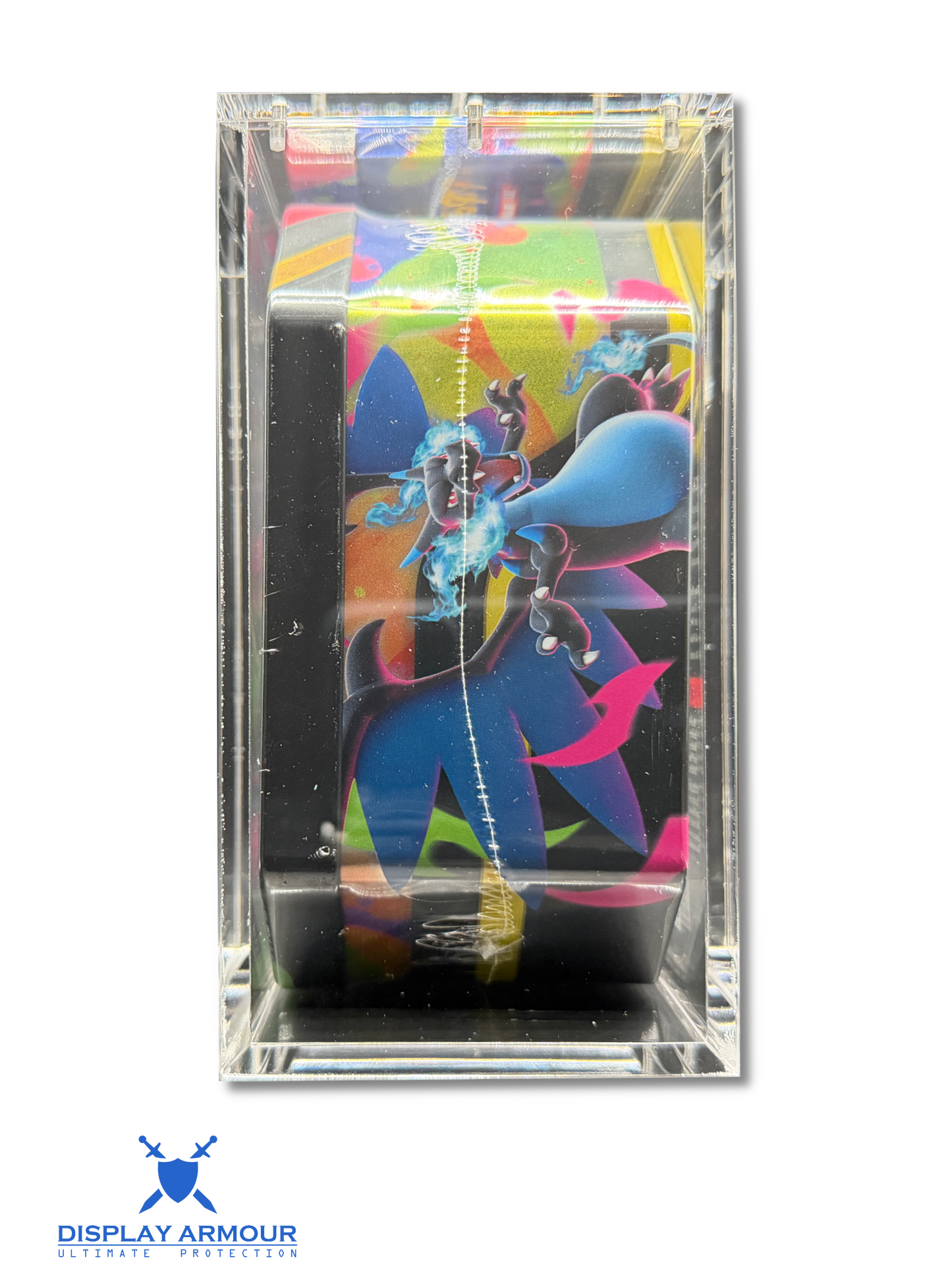 Pokémon collector tin acrylic display case lid side view