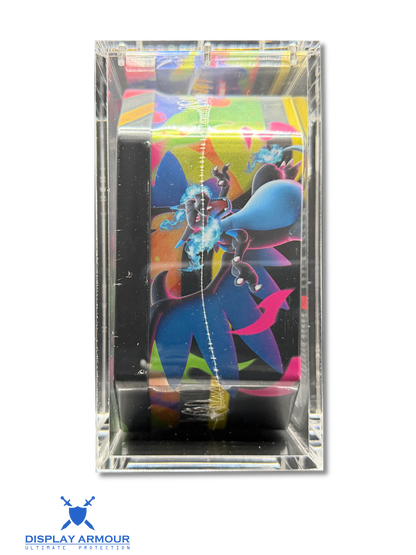 Pokémon collector tin acrylic display case lid side view