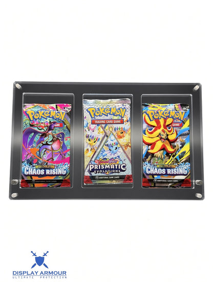 Pokemon Booster 3 Pack Acrylic Display Case – 3 Slot