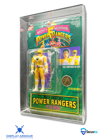 Power Rangers Bandai action figure acrylic display case side view