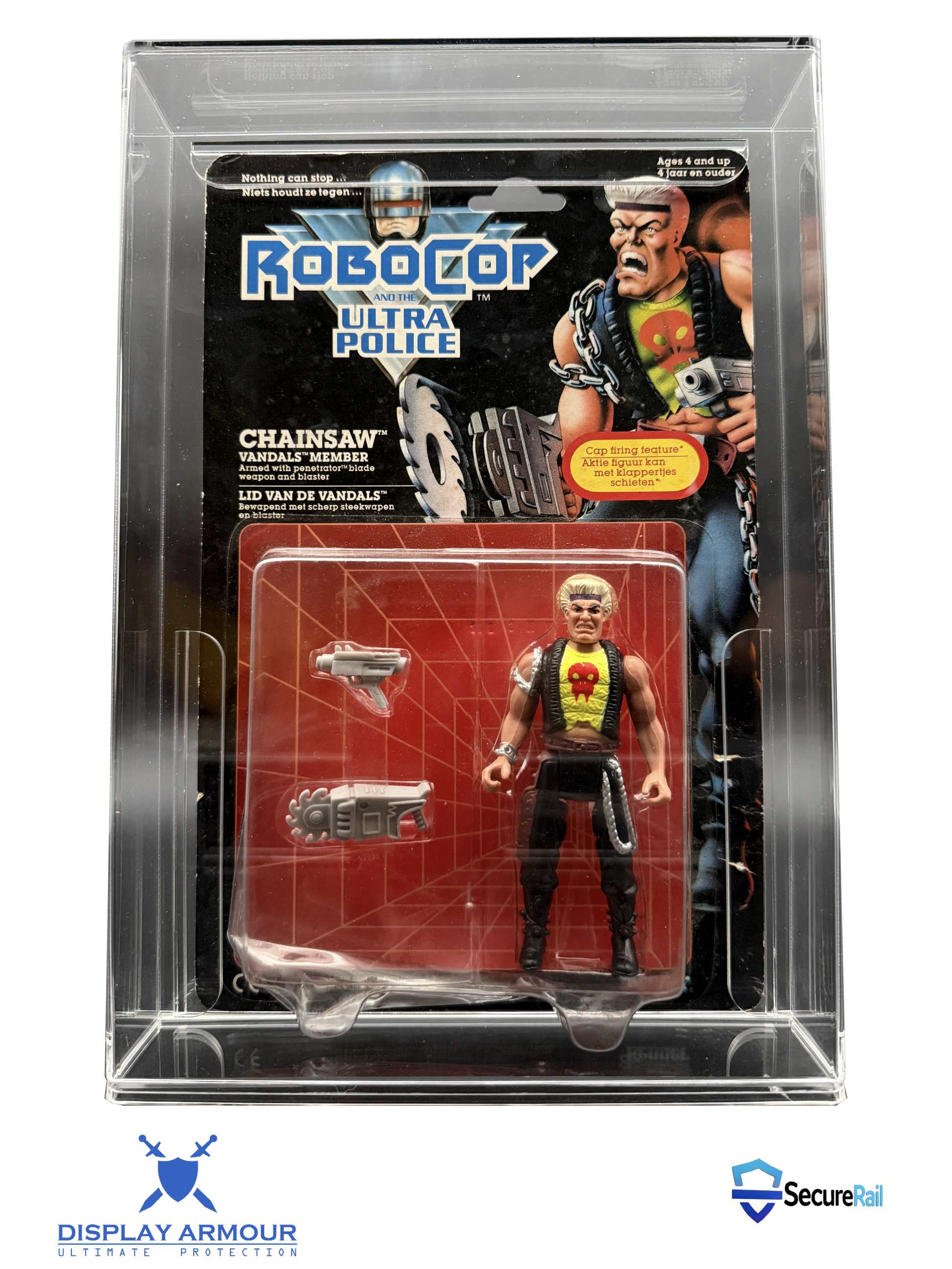 RoboCop action figure in packaging with RoboCop Ultra Police branding
