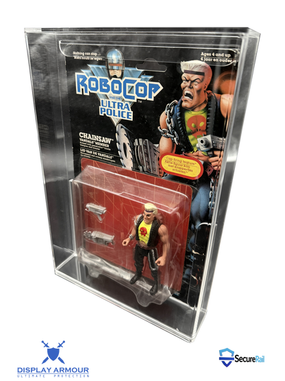 RoboCop action figure in packaging with 'Display Armour' branding.