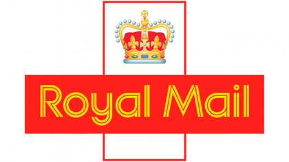 Royal Mail logo with a crown emblem on a green background