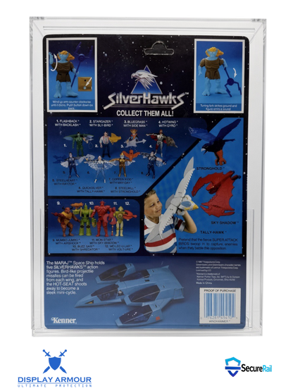 SilverHawks Acrylic Display Case – Vintage Kenner MOC Action Figure UV Protector
