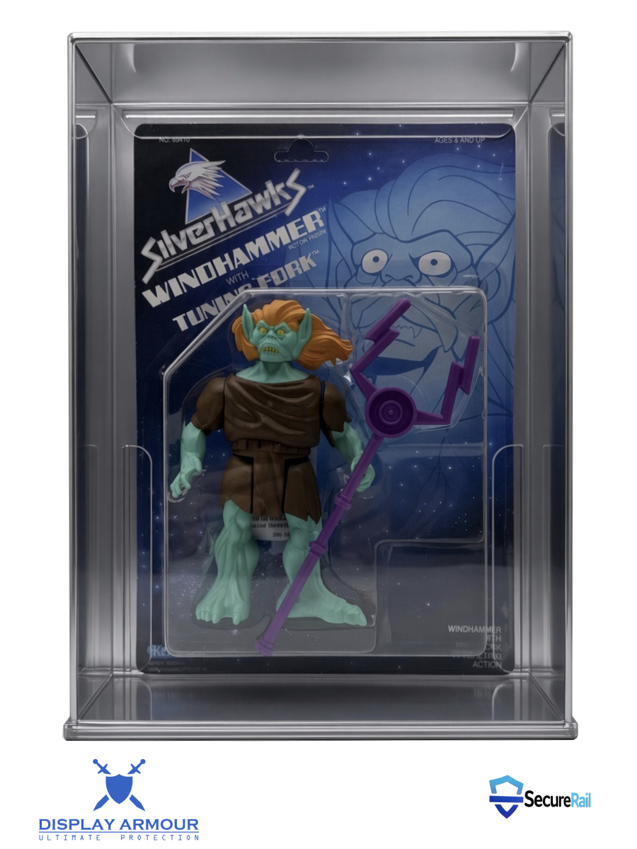SilverHawks Acrylic Display Case – Vintage Kenner MOC Action Figure UV Protector