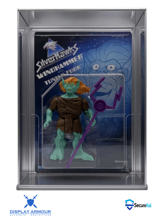 SilverHawks Acrylic Display Case – Vintage Kenner MOC Action Figure UV Protector