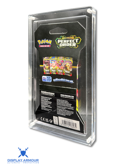 Pokémon sleeved booster pack acrylic display case rear angle view
