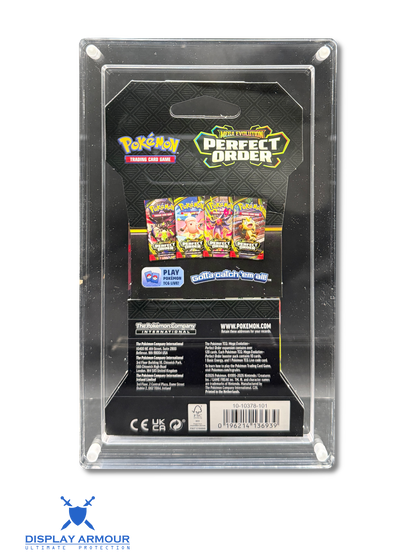 Pokémon sleeved booster pack acrylic display case rear view