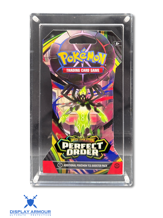 Pokémon sleeved booster pack acrylic display case front view