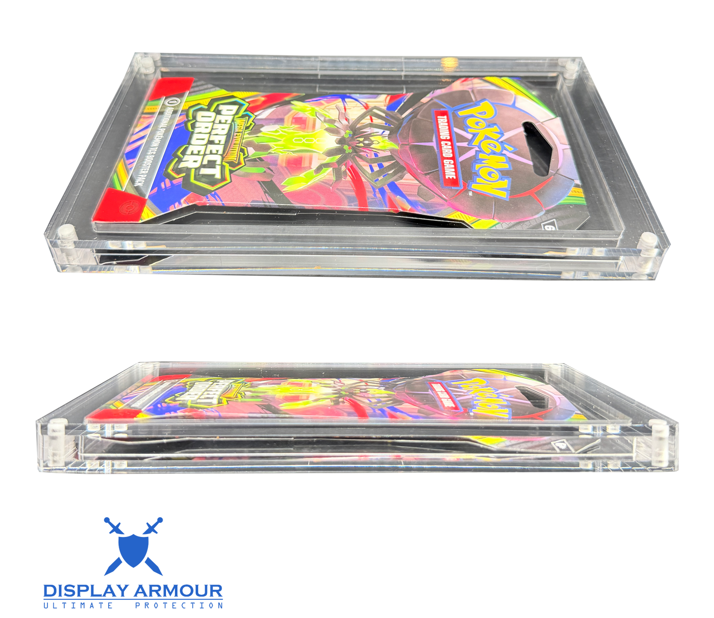 Pokémon sleeved booster pack acrylic display case side view