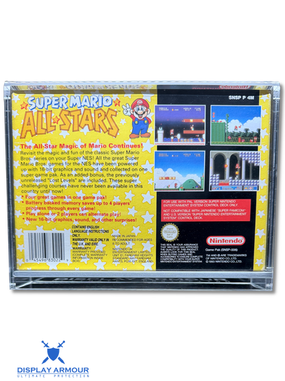 SNES Acrylic Display Case for Boxed Super Nintendo Games