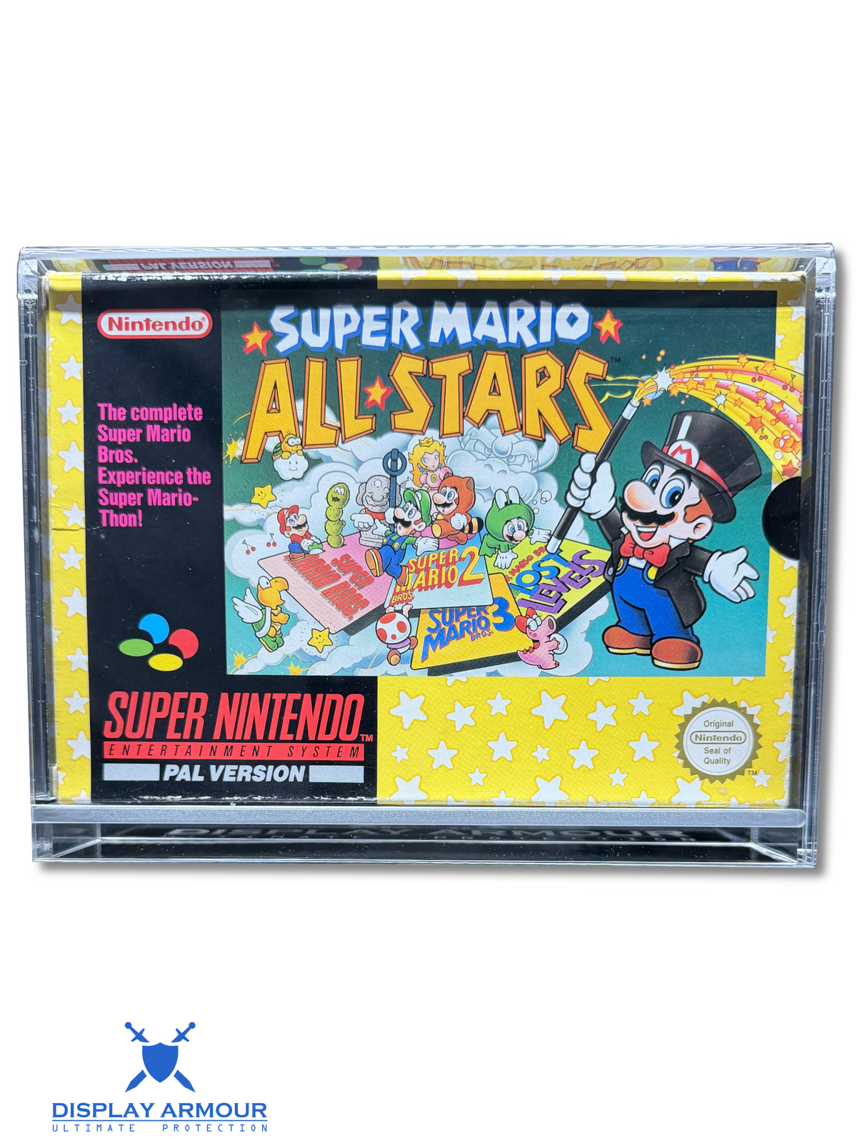 SNES Acrylic Display Case for Boxed Super Nintendo Games