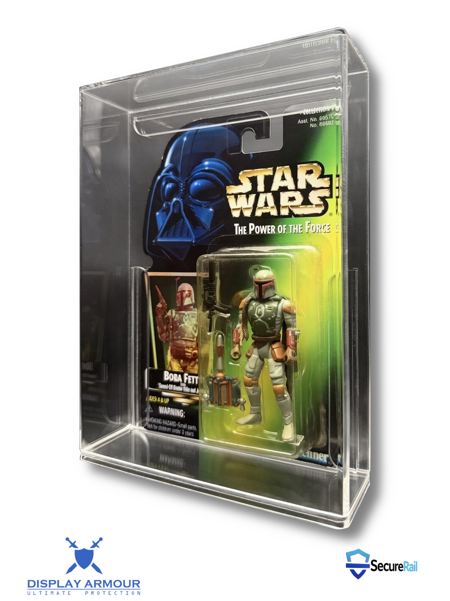 Star Wars Power of the Force (POTF) Kenner MOC Action Figure Display Case – UV Acrylic Protector