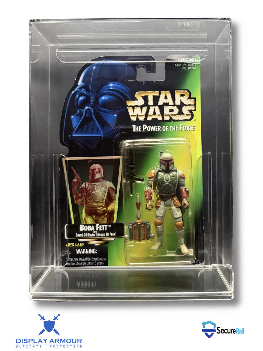 Star Wars Power of the Force (POTF) Kenner MOC Action Figure Display Case – UV Acrylic Protector