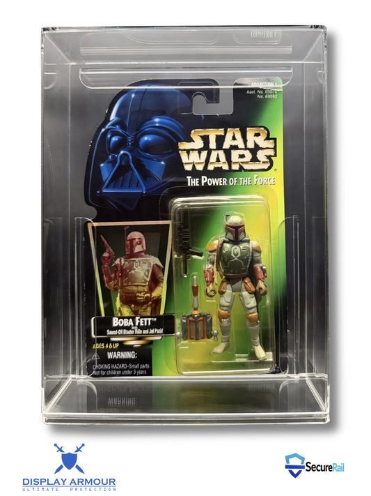 Star Wars Power of the Force (POTF) Kenner MOC Action Figure Display Case – UV Acrylic Protector