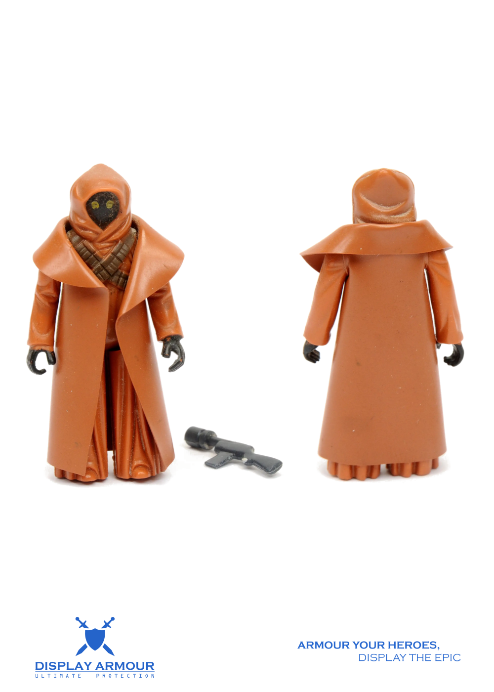 Vinyl cape Jawa (Kenner Star Wars) protected for display