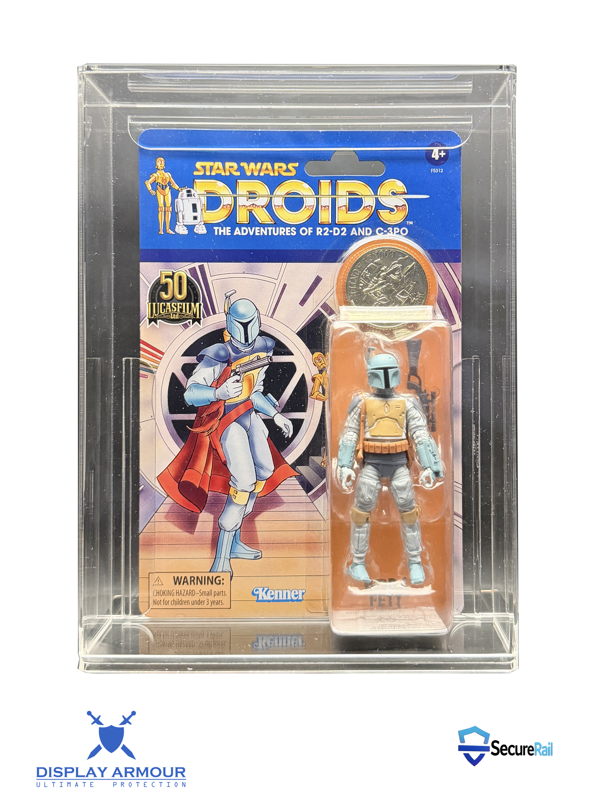 Star Wars Droids action figure in packaging with Display Armour and Secureit branding.
