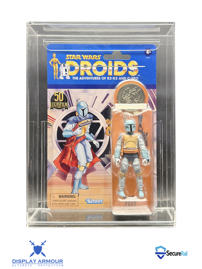 Star Wars Droids action figure in packaging with Display Armour and Secureit branding.