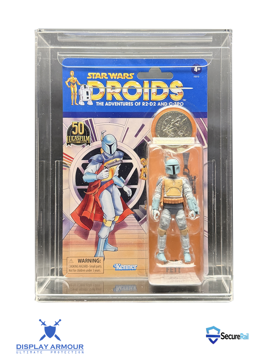 Star Wars Droids action figure in packaging with Display Armour and Secureit branding.