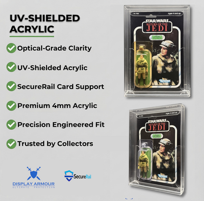 Star Wars Kenner Standard Bubble MOC Action Figure Display Case – UV Acrylic Protector