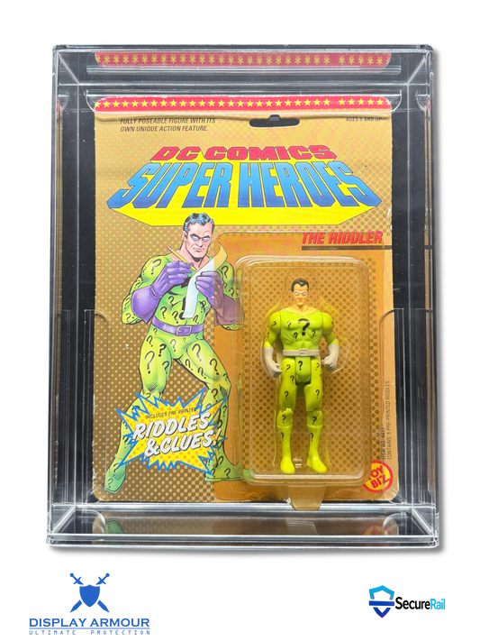 Super Heroes ToyBiz DC Comics Mint on Card (MOC) Action Figure Display Case – UV Acrylic Protector