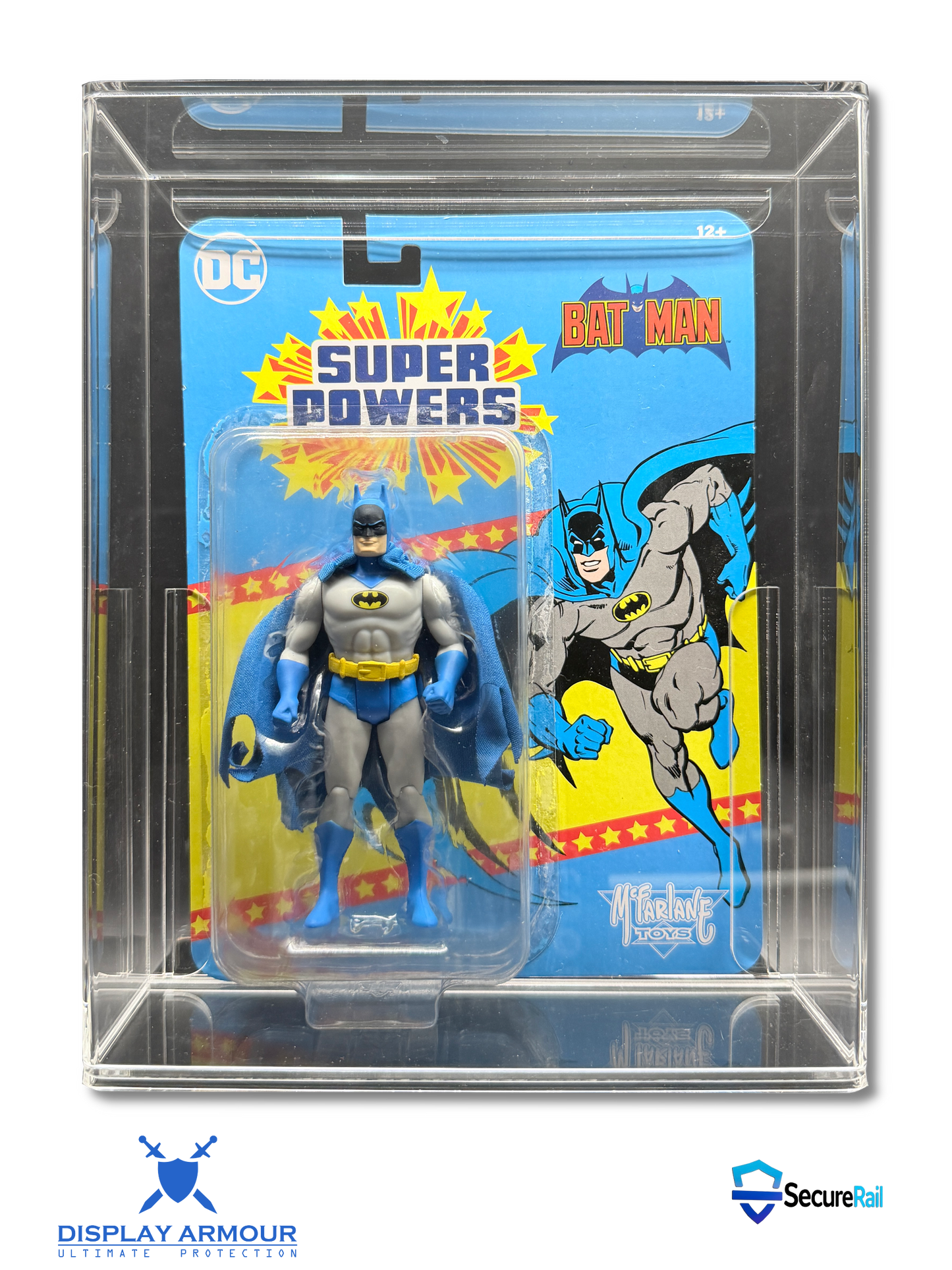 Super Powers McFarlane MOC Action Figure Display Case – UV Acrylic Protector